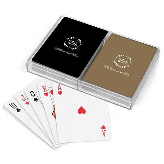 25th Wreath Double Deck Playing Cards